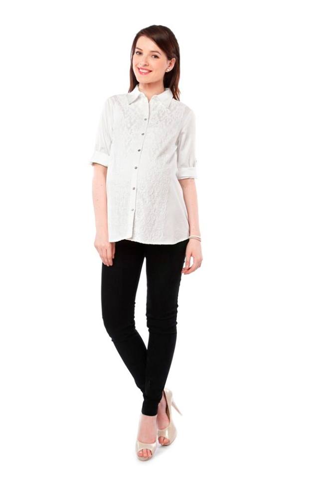 Smart White Shirt With Lace